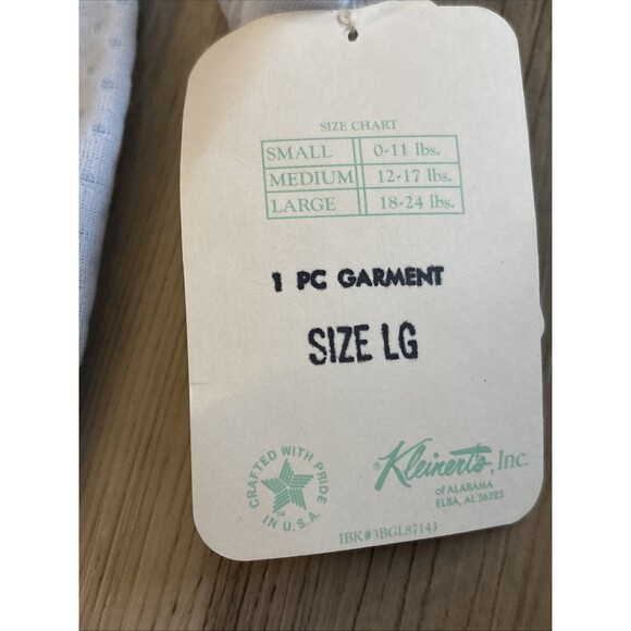 NWT Vintage One Piece Snap Kleinerts Made In USA Baby Gro Boy  Size 18-24 Lb - Picture 5 of 8